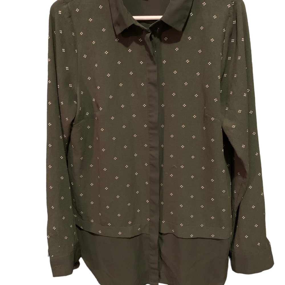 Alfred Sung Collared Shirt, Heather Green, XLarge
